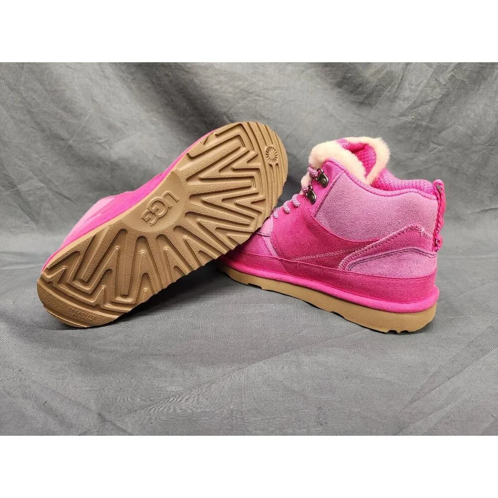 UGG Australia Girls Highland Hi Heritage Boots Suede Pink Size 5 NEW NO BOX! - Picture 2 of 11